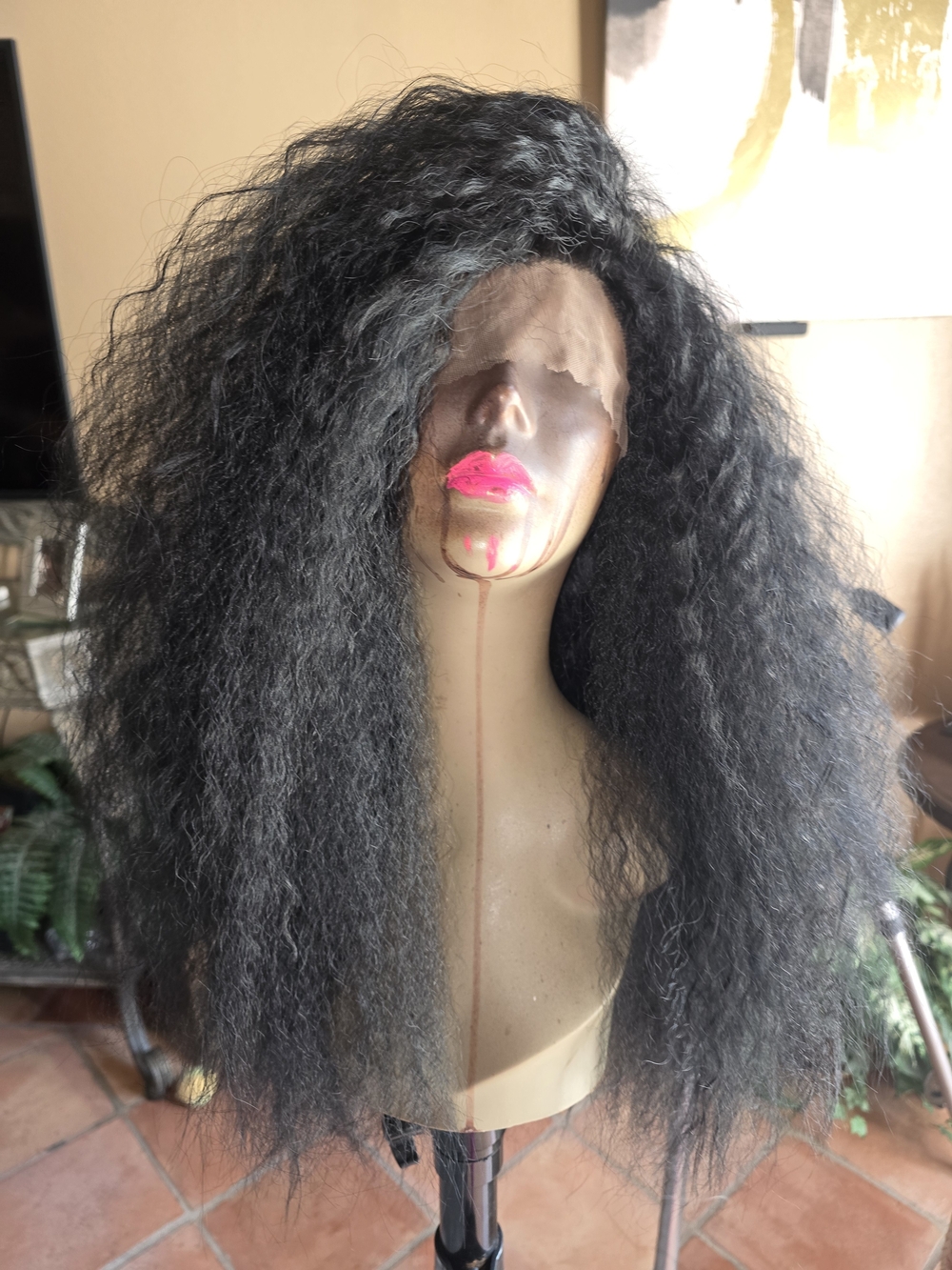 NWT Black Kinky Curly Women's Wig